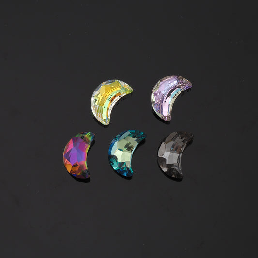 1pcs Moon Crystal Pendant Crystal AB Rhinestones for DIY Craft Jewelry Making Supply