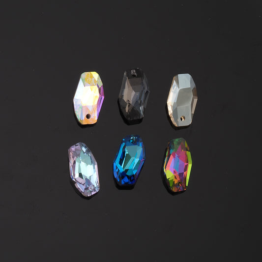 1pcs Oval Crystal Pendant Crystal AB Rhinestones for DIY Craft Jewelry Making Supply