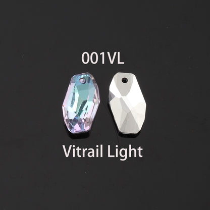 1pcs Oval Crystal Pendant Crystal AB Rhinestones for DIY Craft Jewelry Making Supply