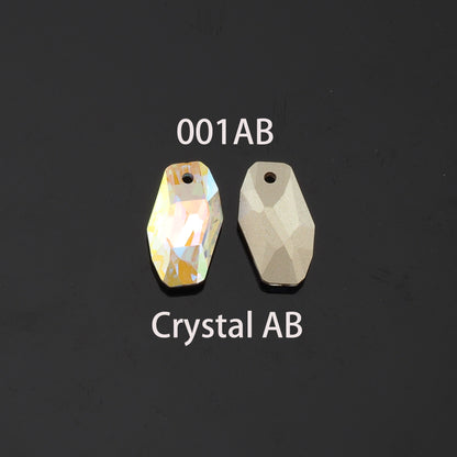 1pcs Oval Crystal Pendant Crystal AB Rhinestones for DIY Craft Jewelry Making Supply