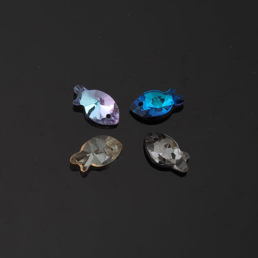 1pcs Fish Crystal Pendant Crystal AB Rhinestones for DIY Craft Jewelry Making Supply