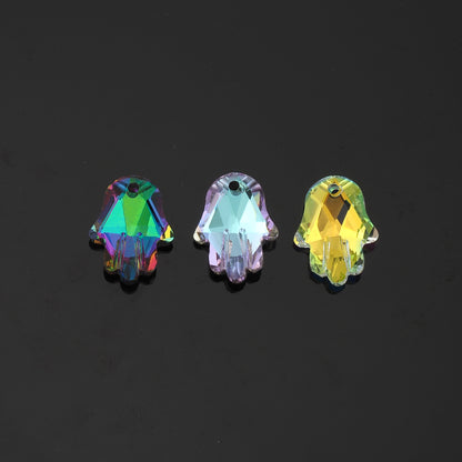 1pcs Hamsa Crystal Pendant Crystal AB Rhinestones for DIY Craft Jewelry Making Supply