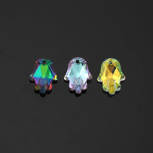 1pcs Hamsa Crystal Pendant Crystal AB Rhinestones for DIY Craft Jewelry Making Supply