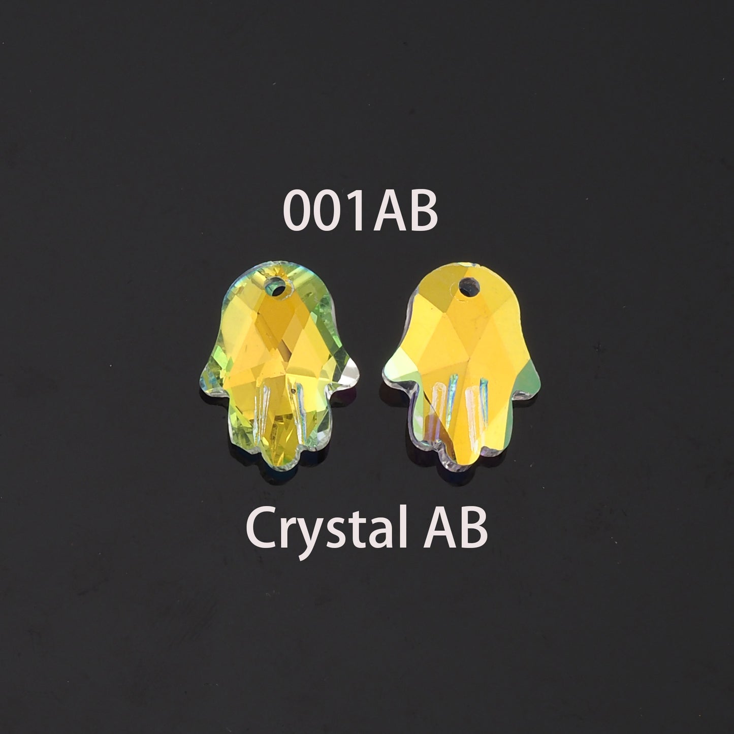 1pcs Hamsa Crystal Pendant Crystal AB Rhinestones for DIY Craft Jewelry Making Supply