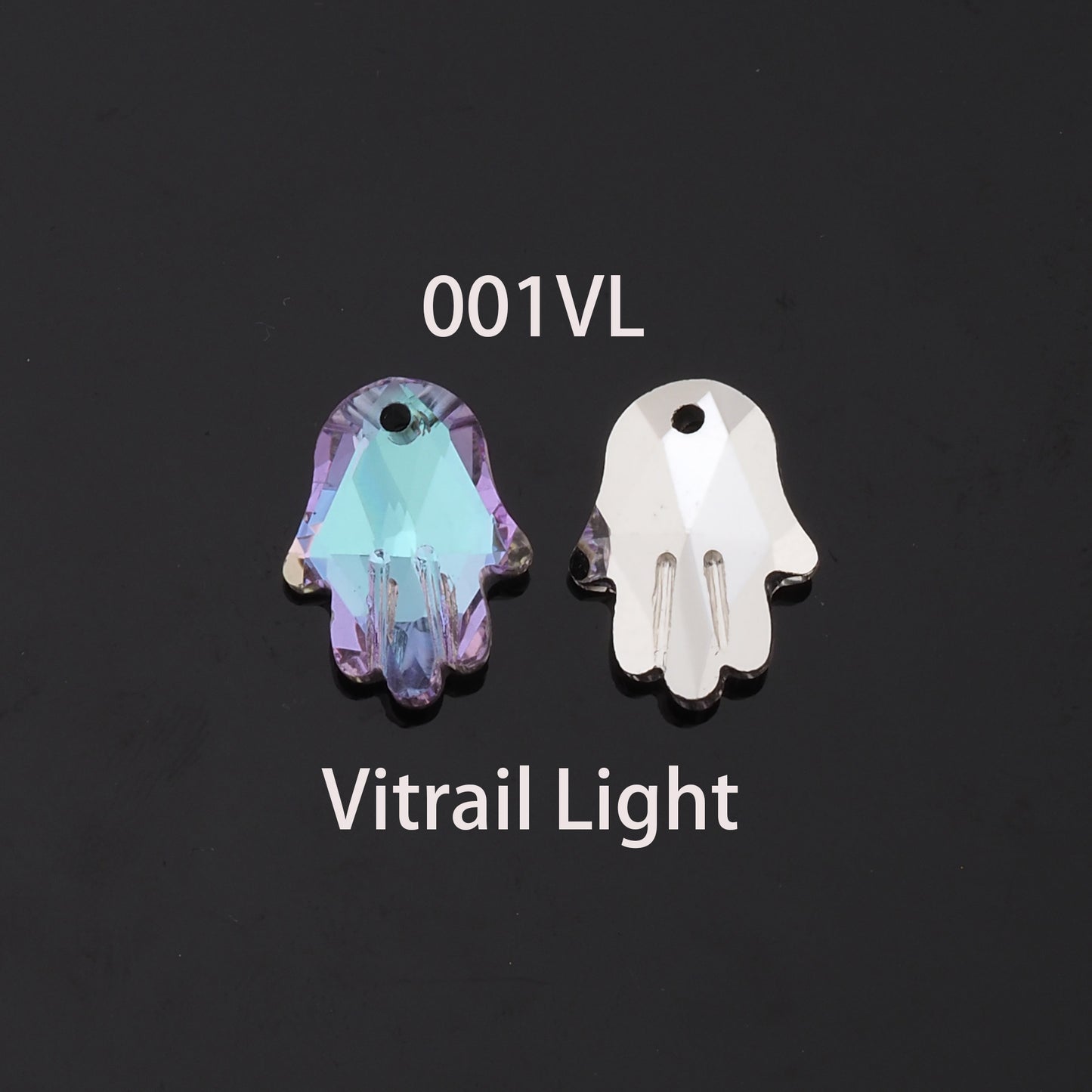 1pcs Hamsa Crystal Pendant Crystal AB Rhinestones for DIY Craft Jewelry Making Supply