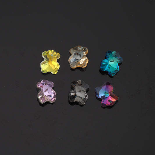 1pcs Bear Crystal Pendant Crystal AB Rhinestones for DIY Craft Jewelry Making Supply