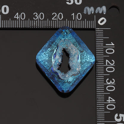 1pcs Rhombus Crystal Pendant Crystal AB Rhinestones for DIY Craft Jewelry Making Supply