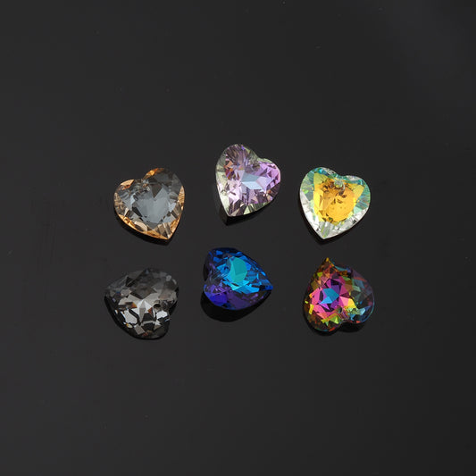 1pcs Heart Crystal Pendant Crystal AB Rhinestones for DIY Craft Jewelry Making Supply