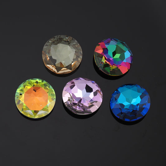 1pcs Round Crystal Pendant Crystal AB Rhinestones for DIY Craft Jewelry Making Supply