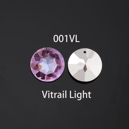 1pcs Round Crystal Pendant Crystal AB Rhinestones for DIY Craft Jewelry Making Supply