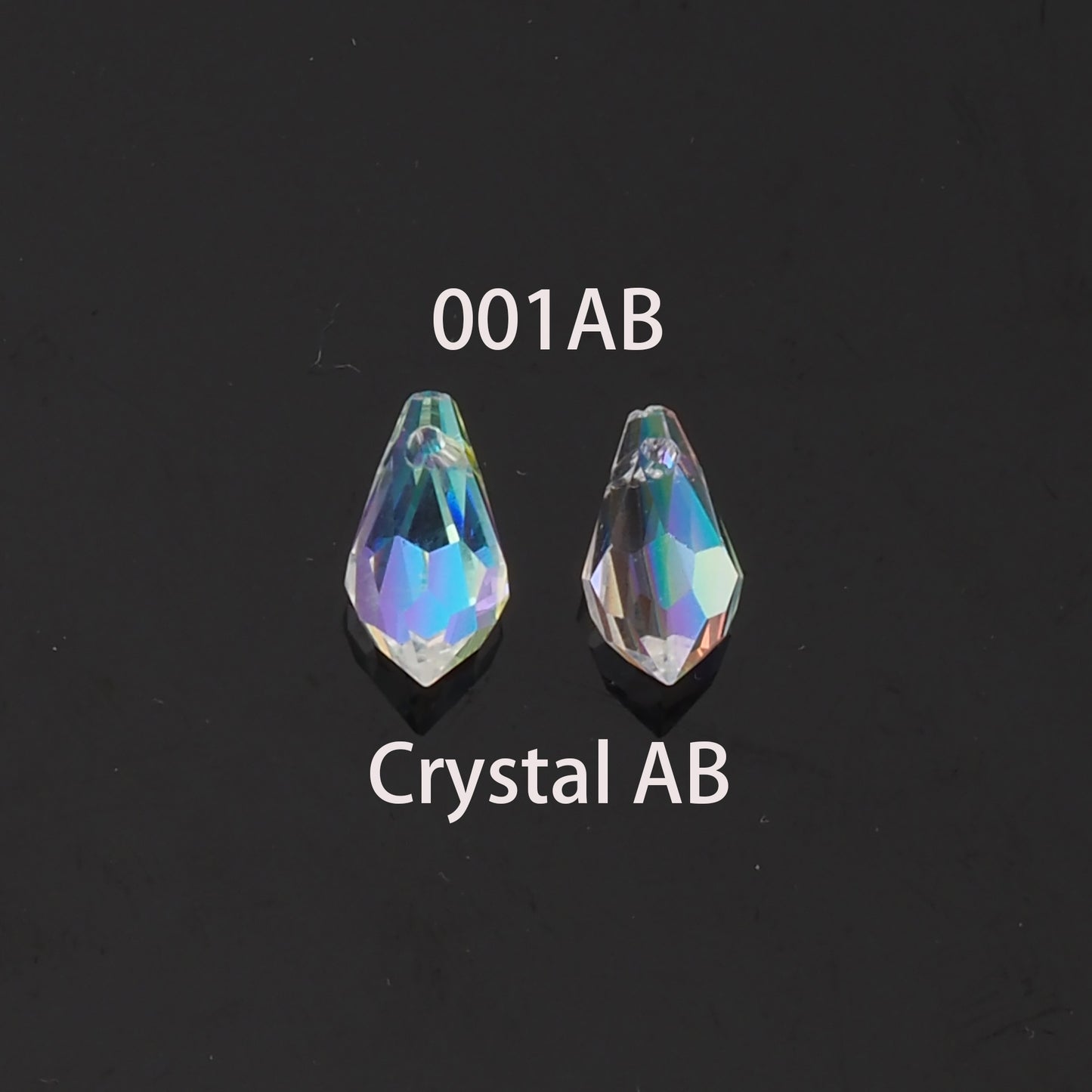 5pcs Teardrop Crystal Pendant Crystal AB Rhinestones for DIY Craft Jewelry Making Supply