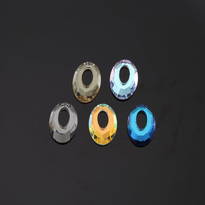 1pcs Oval Crystal Pendant Crystal AB Rhinestones for DIY Craft Jewelry Making Supply