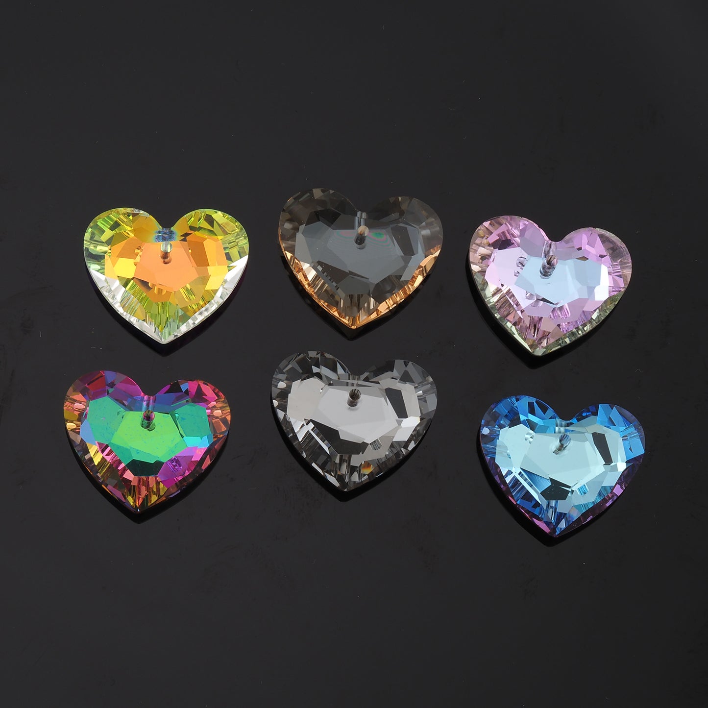 1pcs Heart Crystal Pendant Crystal AB Rhinestones for DIY Craft Jewelry Making Supply