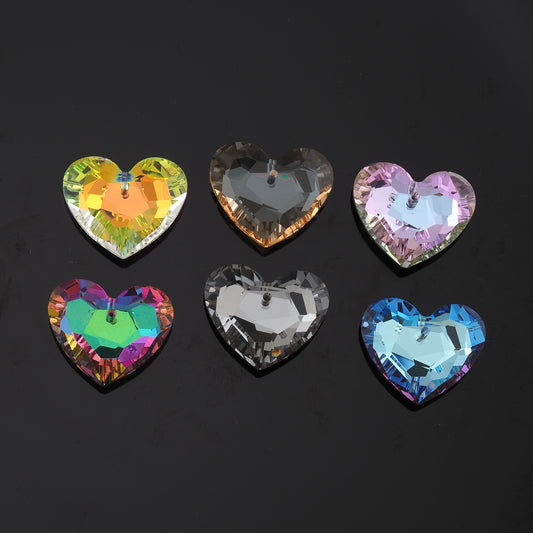 1pcs Heart Crystal Pendant Crystal AB Rhinestones for DIY Craft Jewelry Making Supply