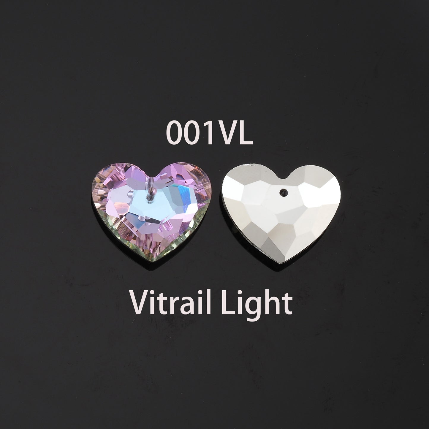 1pcs Heart Crystal Pendant Crystal AB Rhinestones for DIY Craft Jewelry Making Supply