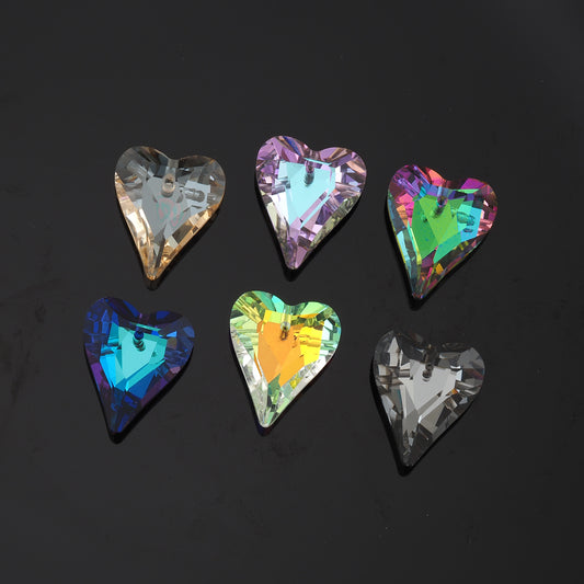 1pcs Heart Crystal Pendant Crystal AB Rhinestones for DIY Craft Jewelry Making Supply