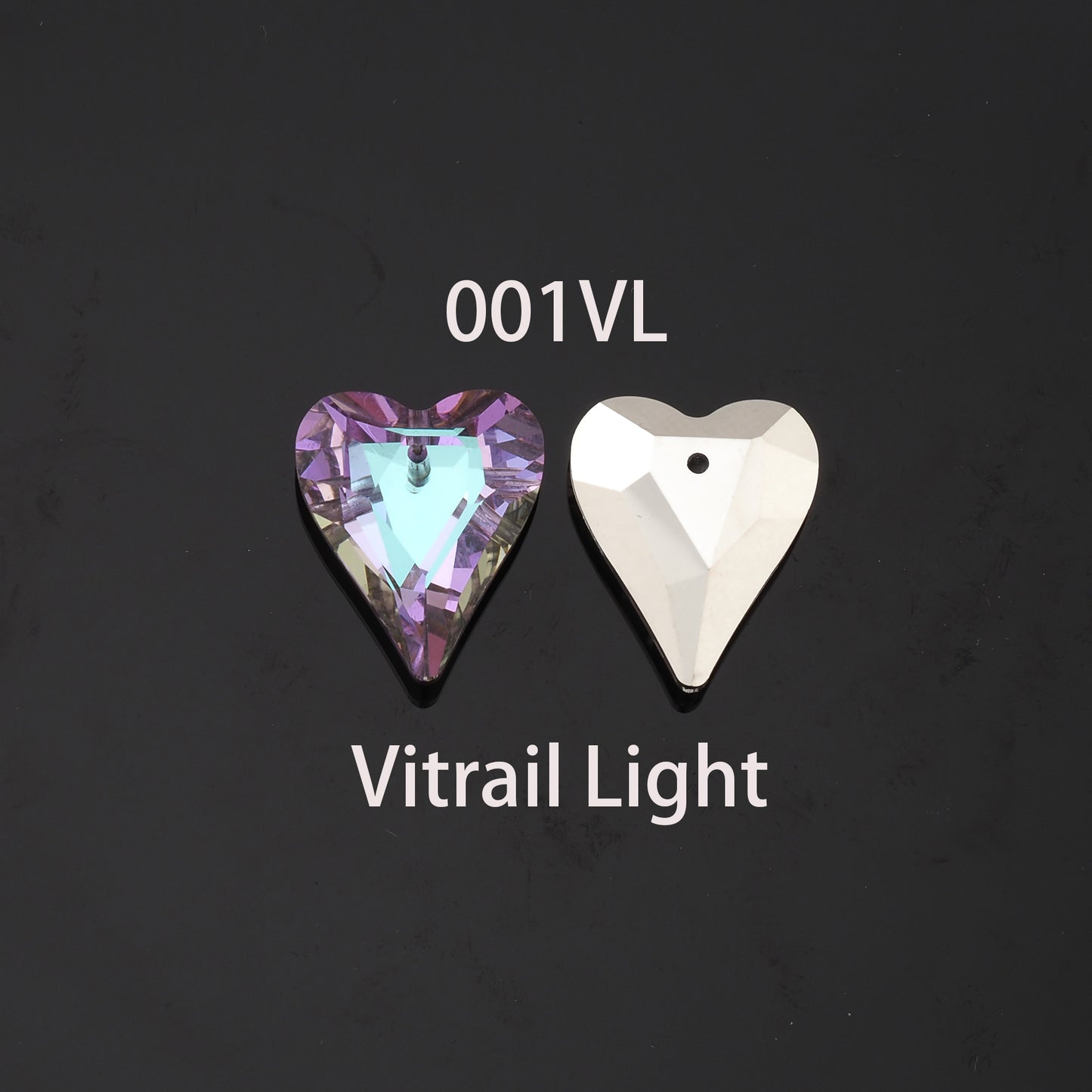 1pcs Heart Crystal Pendant Crystal AB Rhinestones for DIY Craft Jewelry Making Supply