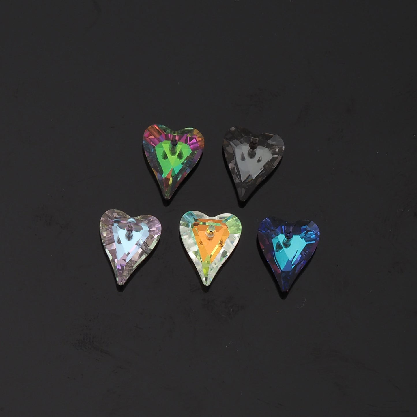 1pcs Heart Crystal Pendant Crystal AB Rhinestones for DIY Craft Jewelry Making Supply