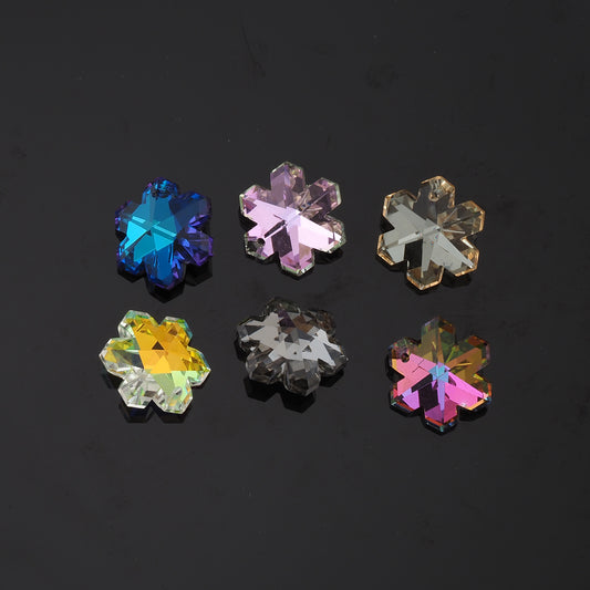 1pcs Snowflake Crystal Pendant Crystal AB Rhinestones for DIY Craft Jewelry Making Supply