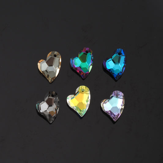 1pcs Heart Crystal Pendant Crystal AB Rhinestones for DIY Craft Jewelry Making Supply
