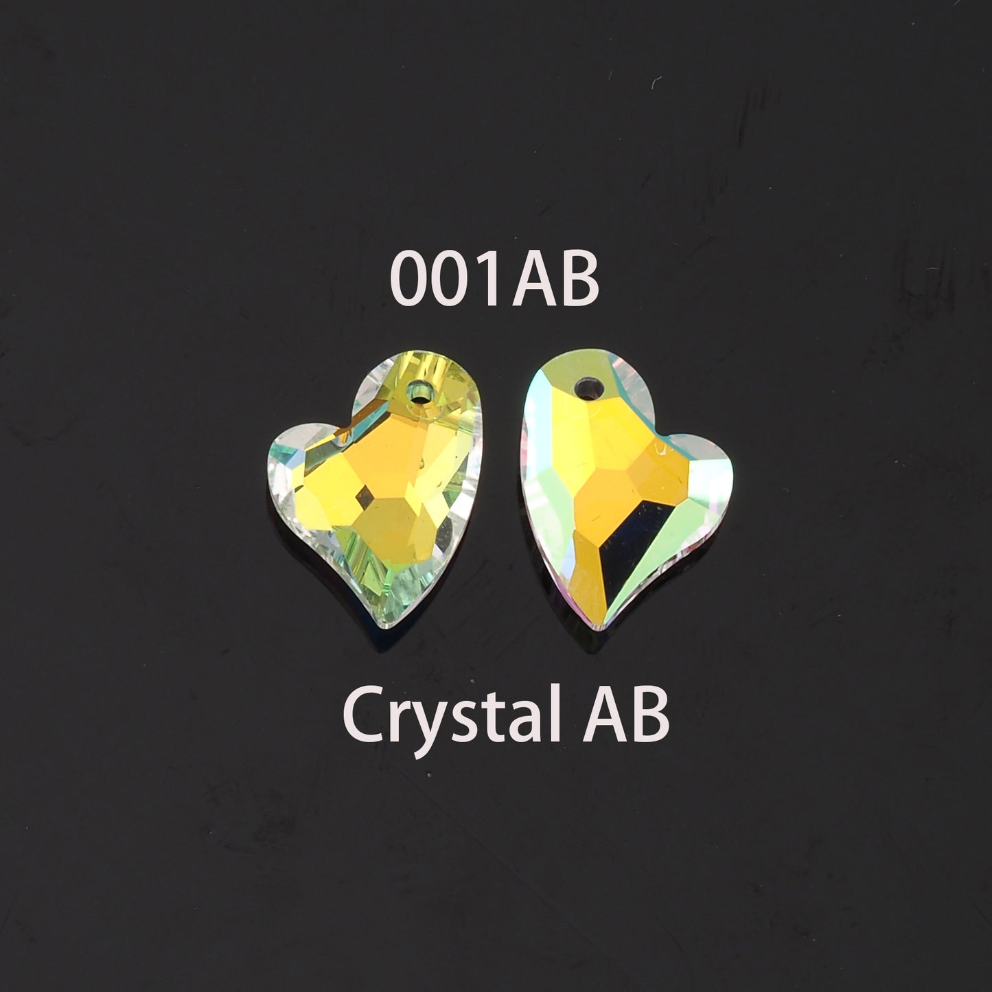 1pcs Heart Crystal Pendant Crystal AB Rhinestones for DIY Craft Jewelry Making Supply