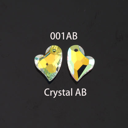 1pcs Heart Crystal Pendant Crystal AB Rhinestones for DIY Craft Jewelry Making Supply