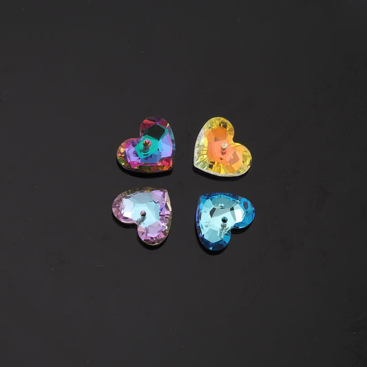 1pcs Heart Crystal Pendant Crystal AB Rhinestones for DIY Craft Jewelry Making Supply