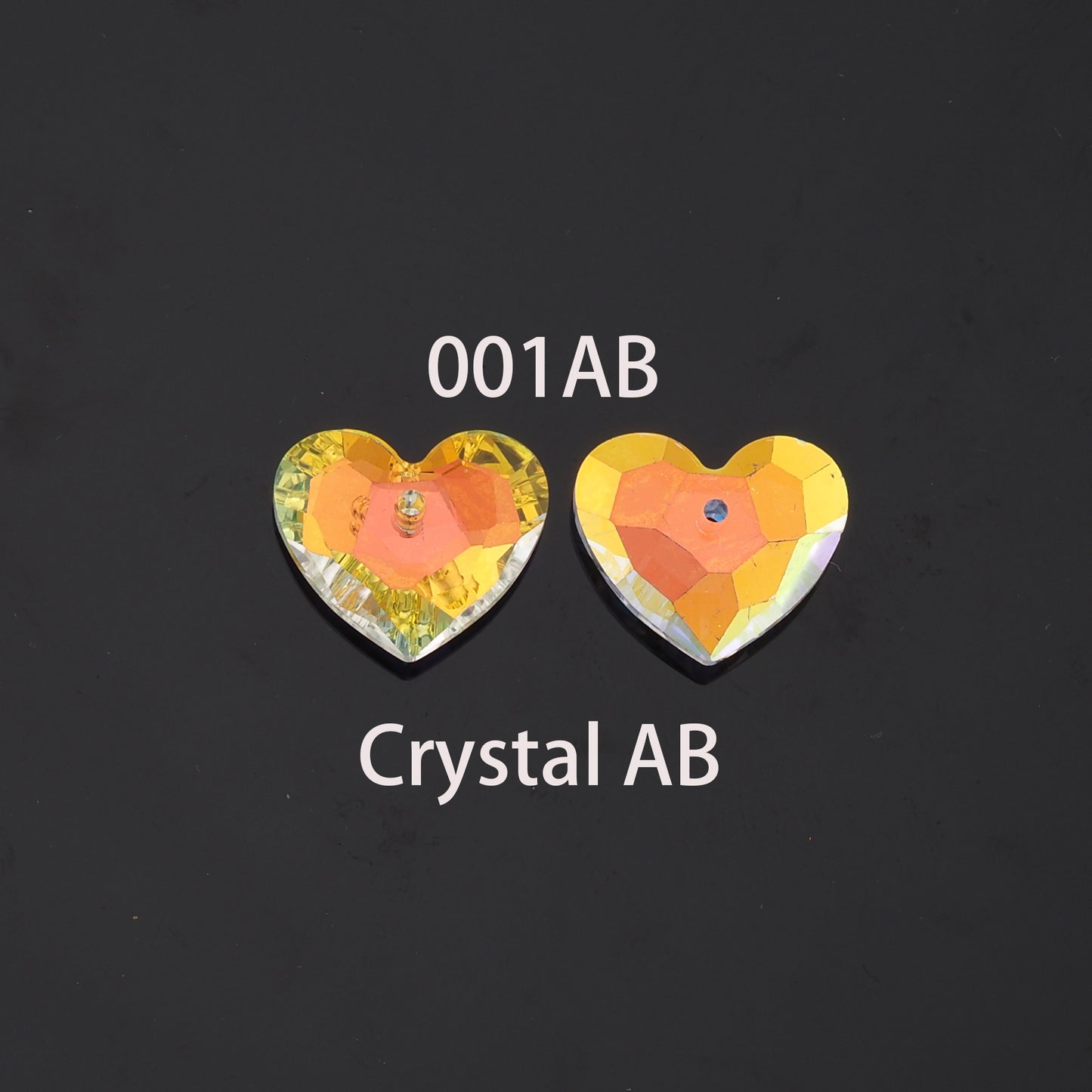 1pcs Heart Crystal Pendant Crystal AB Rhinestones for DIY Craft Jewelry Making Supply
