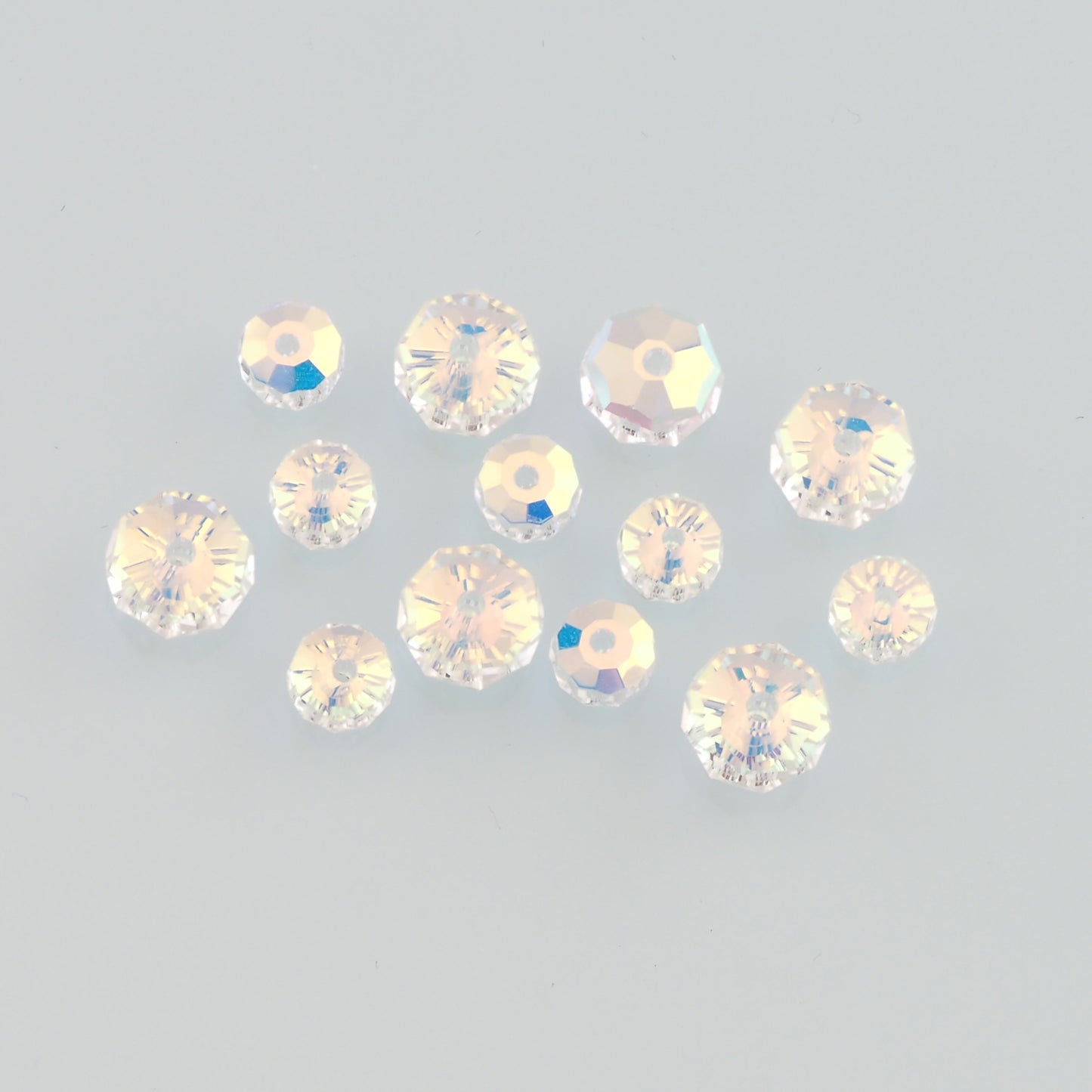 5pcs Wheel Crystal Spacer Bead Crystal AB Rhinestones for DIY Craft Jewelry Making Supply