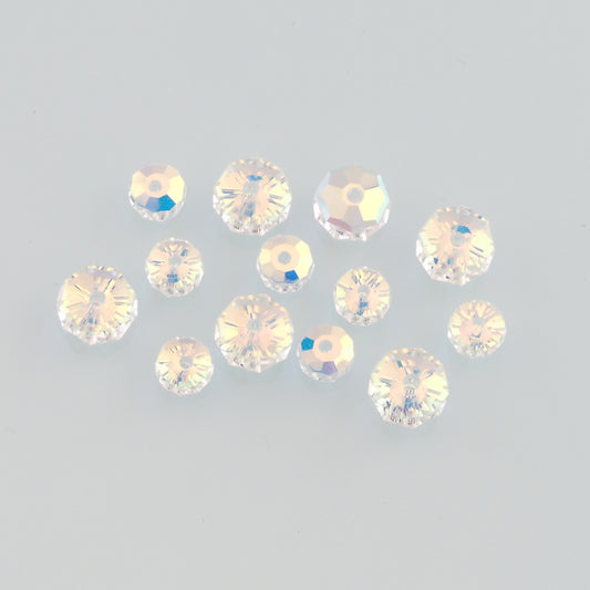 5pcs Wheel Crystal Spacer Bead Crystal AB Rhinestones for DIY Craft Jewelry Making Supply