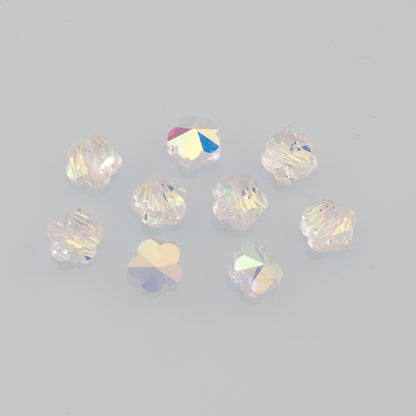 5pcs Plum Blossom Flower Crystal Spacer Bead Crystal AB Rhinestones for DIY Craft Jewelry Making Supply