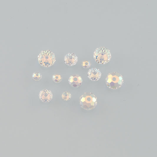 5pcs Abacus Crystal Spacer Bead Crystal AB Rhinestones for DIY Craft Jewelry Making Supply