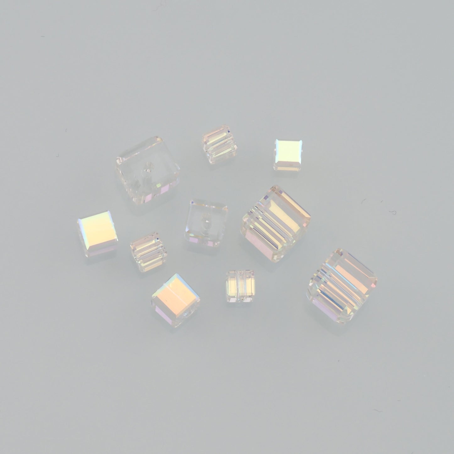 5pcs Square Crystal Spacer Bead Crystal AB Rhinestones for DIY Craft Jewelry Making Supply
