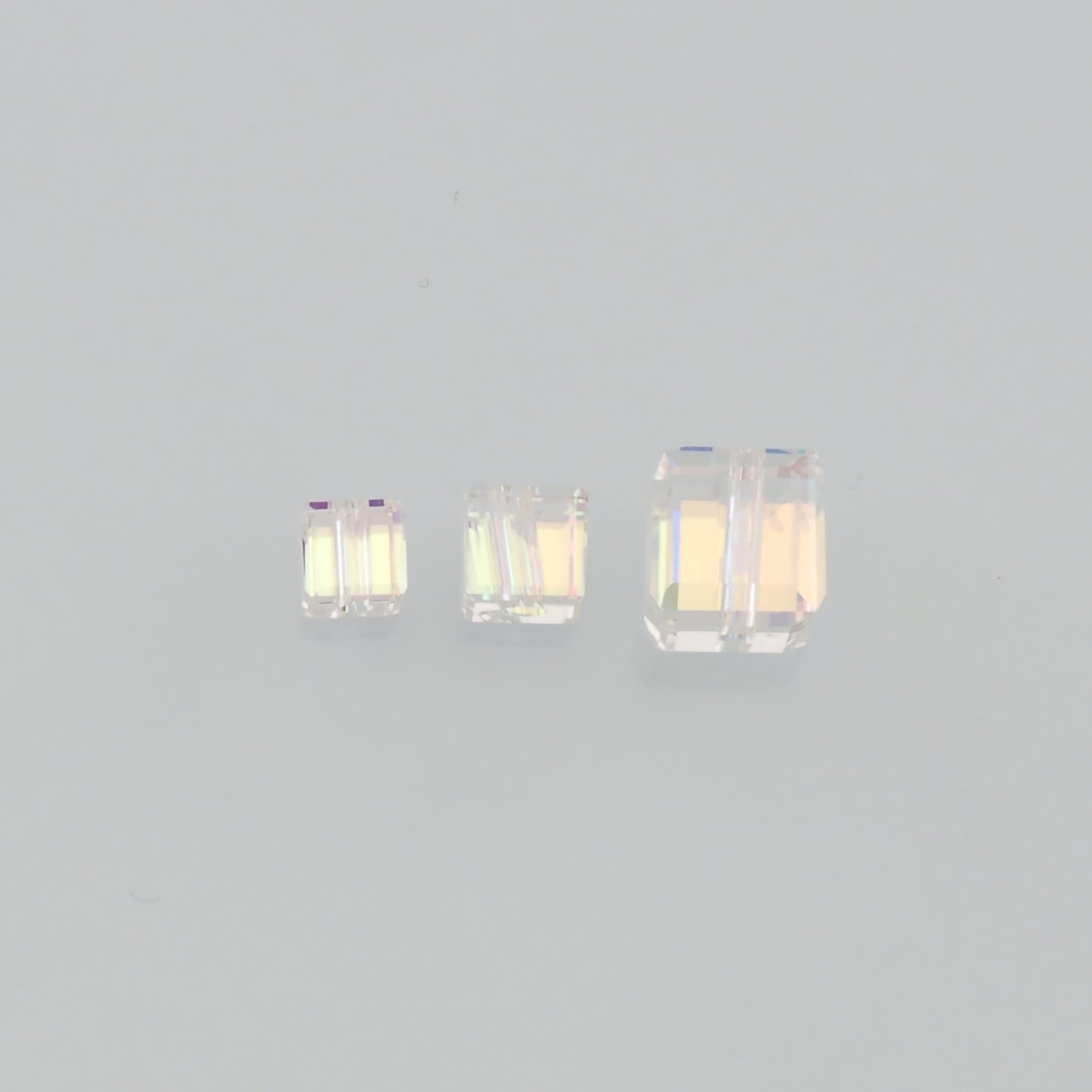 5pcs Square Crystal Spacer Bead Crystal AB Rhinestones for DIY Craft Jewelry Making Supply