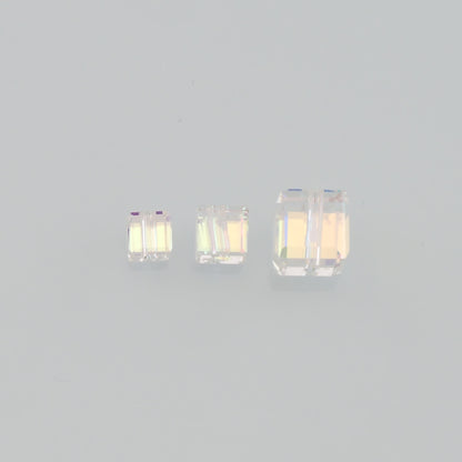 5pcs Square Crystal Spacer Bead Crystal AB Rhinestones for DIY Craft Jewelry Making Supply
