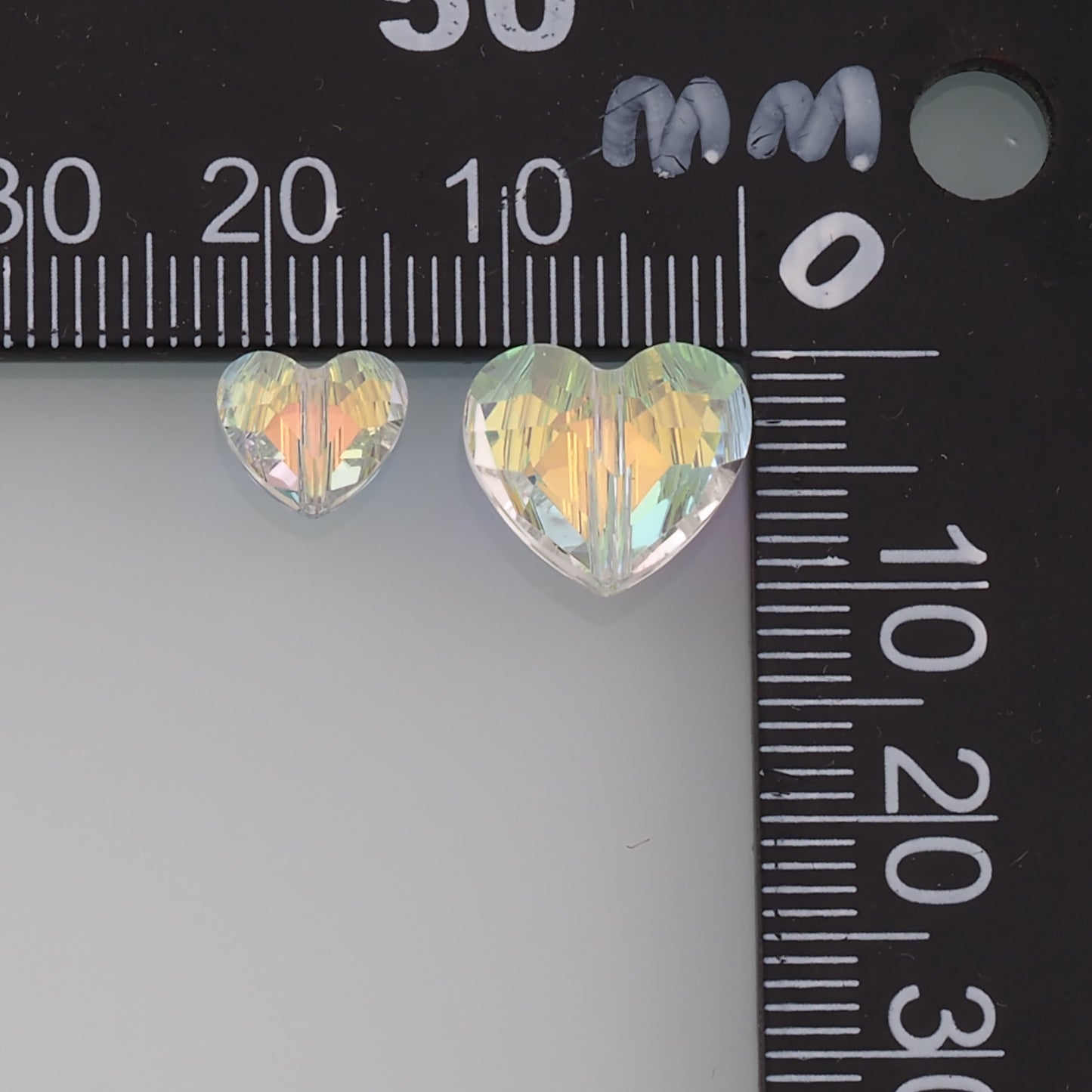 5pcs Heart Crystal Spacer Bead Crystal AB Rhinestones for DIY Craft Jewelry Making Supply