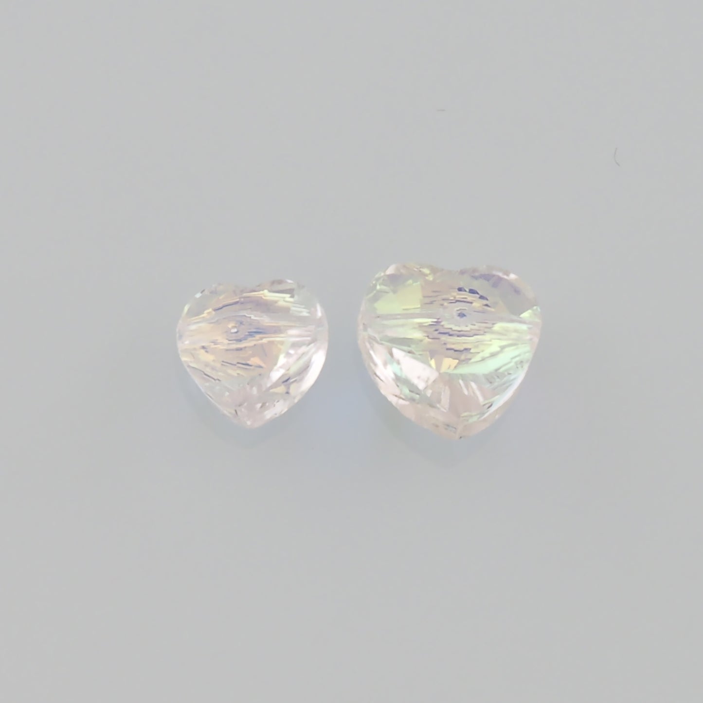 5pcs Heart Crystal Spacer Bead Crystal AB Rhinestones for DIY Craft Jewelry Making Supply