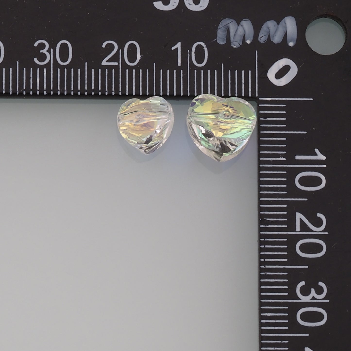 5pcs Heart Crystal Spacer Bead Crystal AB Rhinestones for DIY Craft Jewelry Making Supply