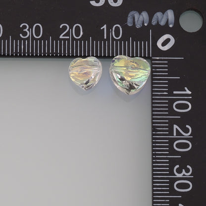 5pcs Heart Crystal Spacer Bead Crystal AB Rhinestones for DIY Craft Jewelry Making Supply