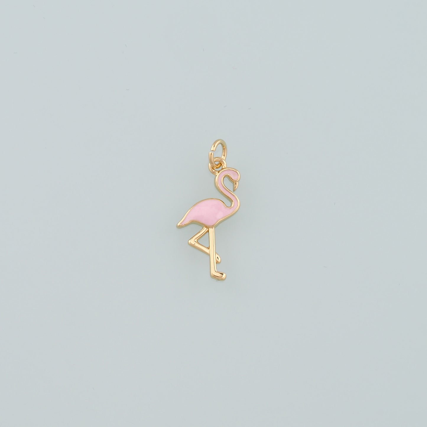 Gold Crane Charms,18K Gold Filled Bird Pendant,Enamel Crane Charm Bracelet Necklace for DIY Jewelry Making Supply
