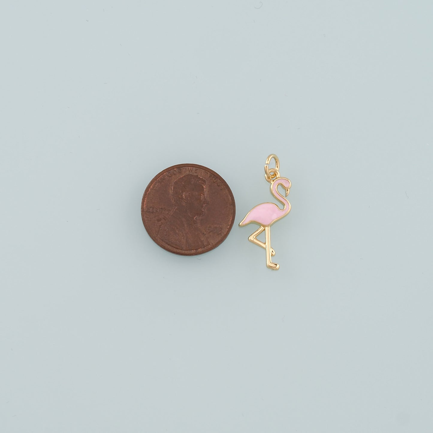 Gold Crane Charms,18K Gold Filled Bird Pendant,Enamel Crane Charm Bracelet Necklace for DIY Jewelry Making Supply