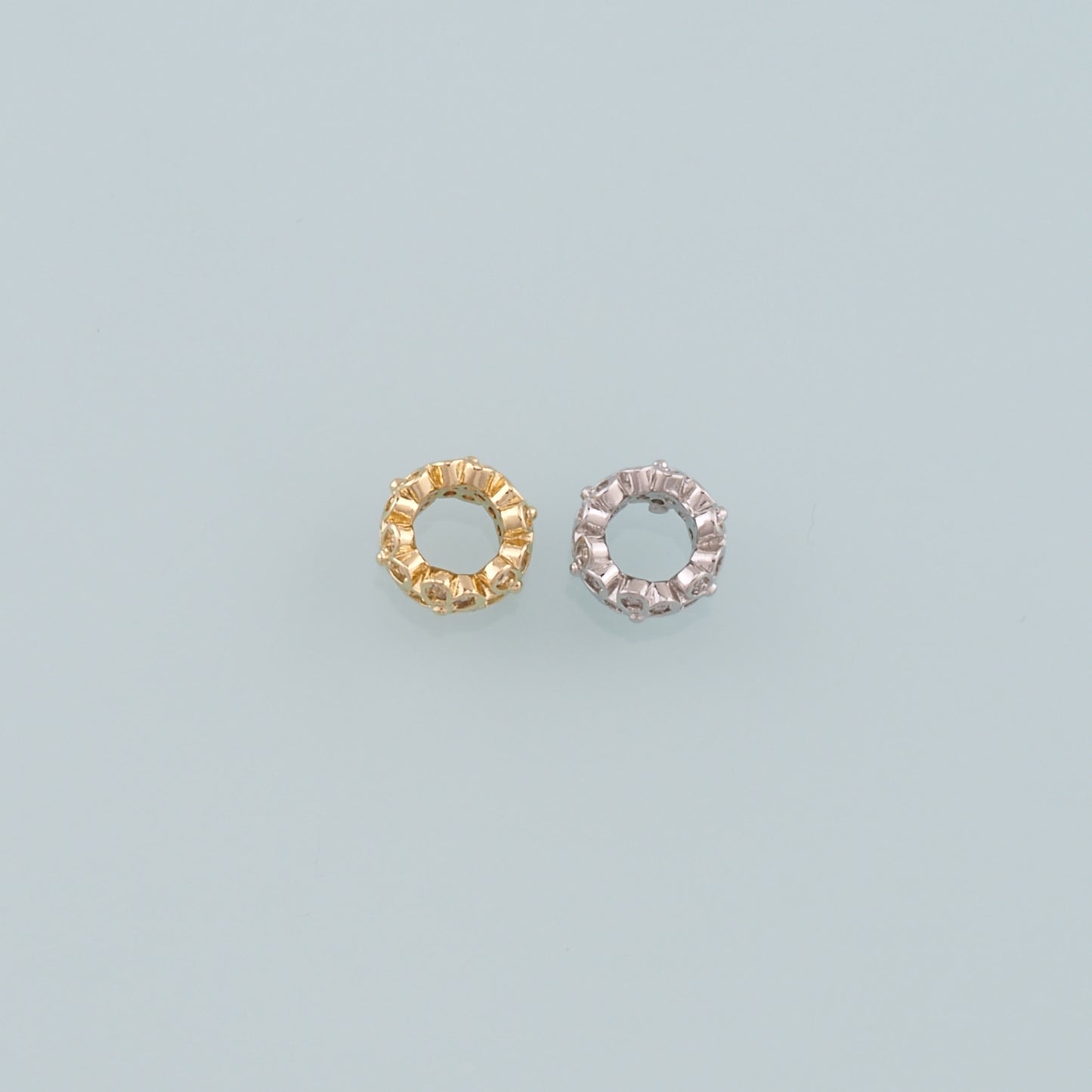 Gold Round Beads Charms,18K Gold Filled Round spacer beads Bracelet Necklace for DIY Jewelry Making Supply