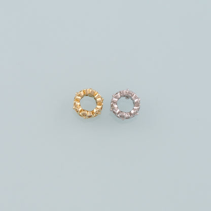 Gold Round Beads Charms,18K Gold Filled Round spacer beads Bracelet Necklace for DIY Jewelry Making Supply