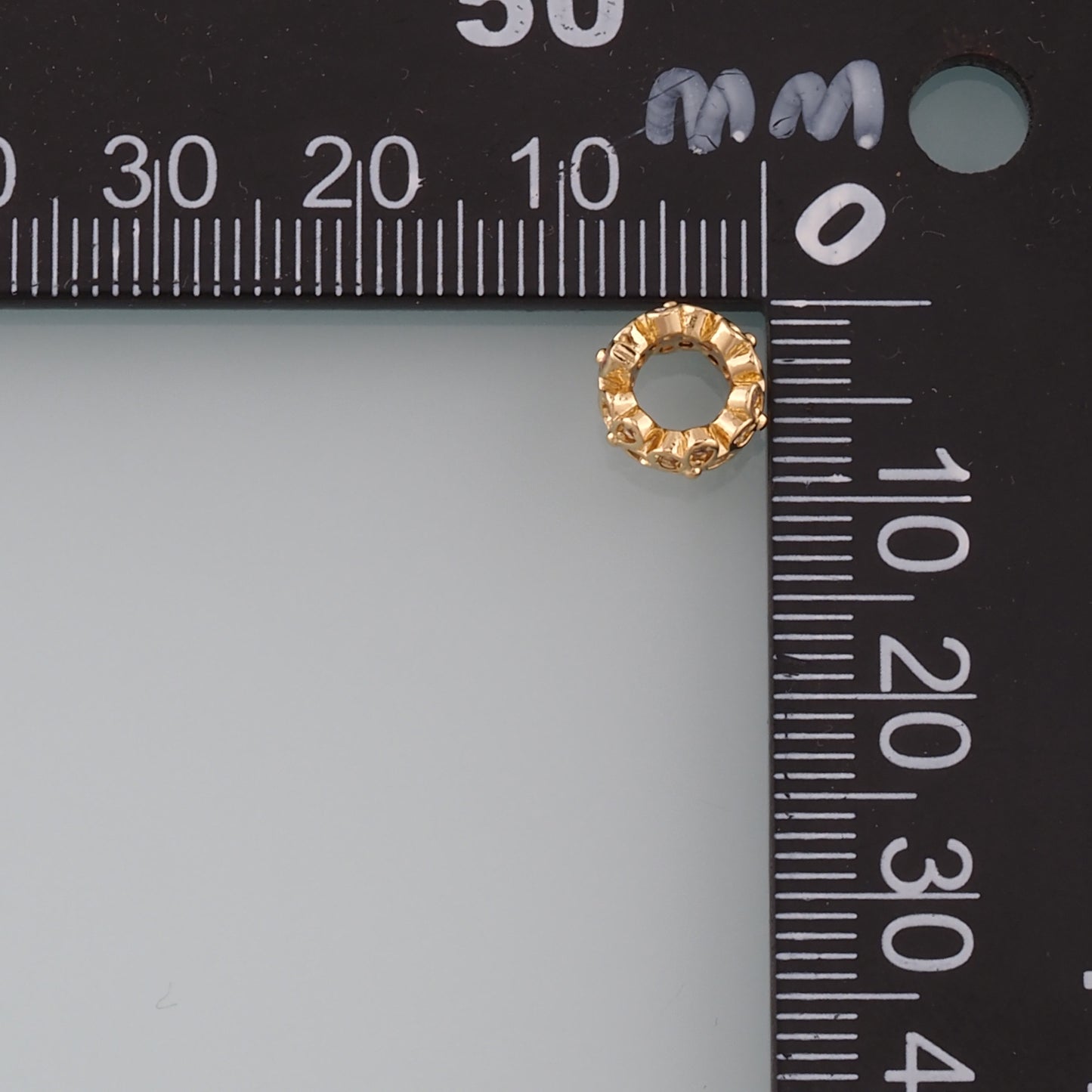 Gold Round Beads Charms,18K Gold Filled Round spacer beads Bracelet Necklace for DIY Jewelry Making Supply