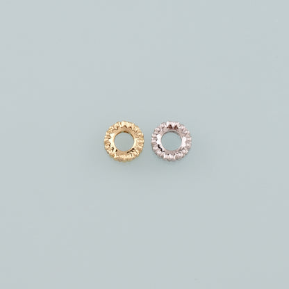 Gold Round Beads Charms,18K Gold Filled Round spacer beads Bracelet Necklace for DIY Jewelry Making Supply