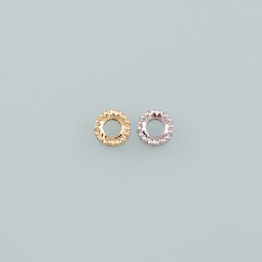 Gold Round Beads Charms,18K Gold Filled Round spacer beads Bracelet Necklace for DIY Jewelry Making Supply
