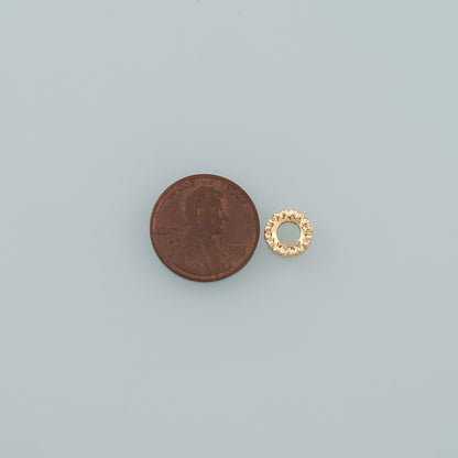 Gold Round Beads Charms,18K Gold Filled Round spacer beads Bracelet Necklace for DIY Jewelry Making Supply