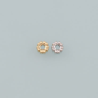 Gold Round Beads Charms,18K Gold Filled Round spacer beads Bracelet Necklace for DIY Jewelry Making Supply