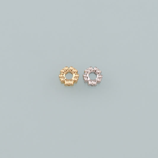 Gold Round Beads Charms,18K Gold Filled Round spacer beads Bracelet Necklace for DIY Jewelry Making Supply