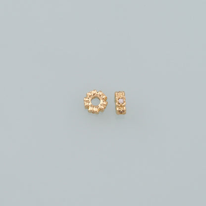 Gold Round Beads Charms,18K Gold Filled Round spacer beads Bracelet Necklace for DIY Jewelry Making Supply